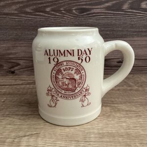 Vintage MIT 75th Anniversary Mug Alumni Day 1950 Walker China Tim the Beaver